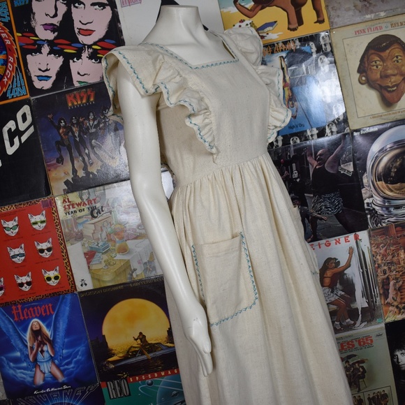 SOLD Vintage 60s Cotton Prairie Dress Cottagecore - Picture 4 of 9